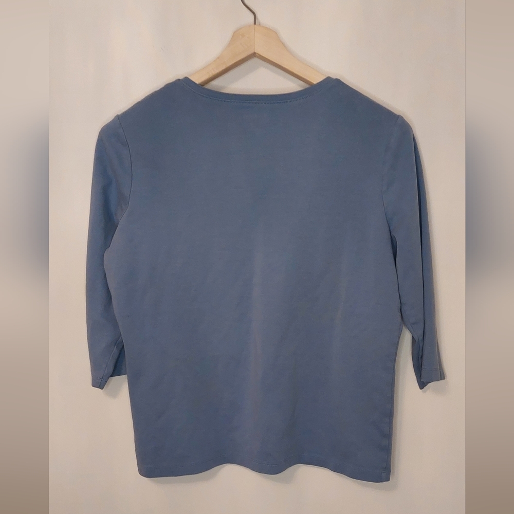 L.L.Bean Light Blue Half Sleeve Shirt - Picture 3 of 3